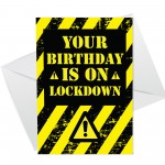 Birthday On Lockdown Funny Birthday Card Quote For Men Women