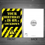 Birthday On Lockdown Funny Birthday Card Quote For Men Women