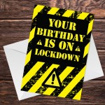 Birthday On Lockdown Funny Birthday Card Quote For Men Women