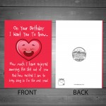 Funny Birthday Card For Boyfriend Girlfriend Rude Birthday Card