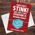 FUNNY Rude Birthday Card For Men Lockdown Design Card For Him