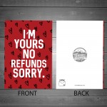 Funny Card For Him Her Valentines Day Anniversary Husband Wife