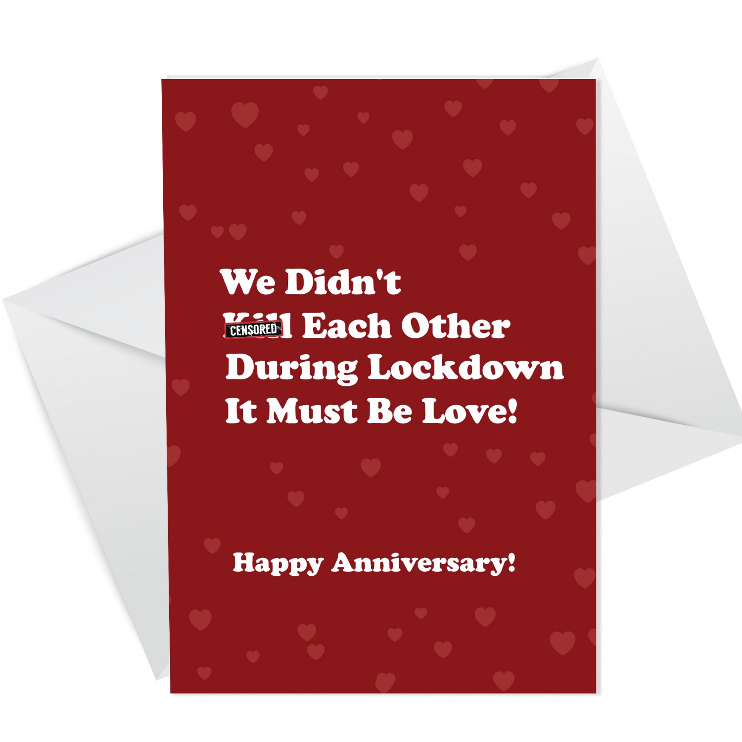 Funny Anniversary Card For Boyfriend Girlfriend Lockdown Design
