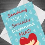 Socially Distanced Hug Card For Best Friend Nan Grandad Lockdown