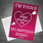 Valentines Day Card For Him Her FUNNY Card For Husband Wife