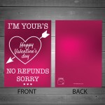 Valentines Day Card For Him Her FUNNY Card For Husband Wife
