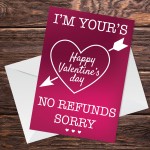 Valentines Day Card For Him Her FUNNY Card For Husband Wife
