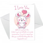 Cute Valentines Day Card For Him Her Anniversary Card