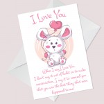 Cute Valentines Day Card For Him Her Anniversary Card
