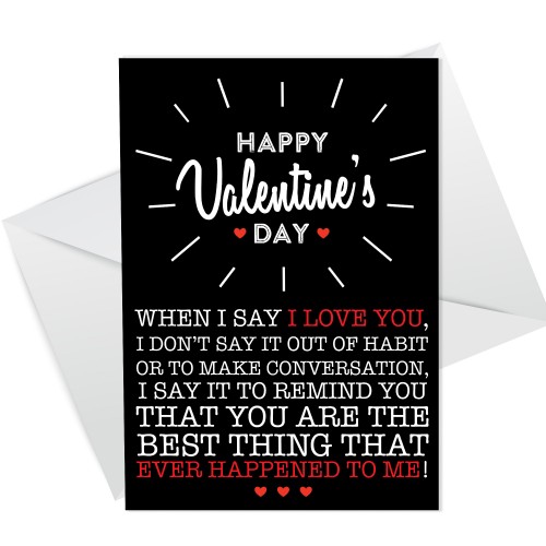 Quirky Valentines Day Card For Husband Wife Girlfriend Boyfriend