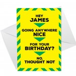 Funny Birthday Card For Him Her Warning Card Isolation Lockdown