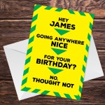 Funny Birthday Card For Him Her Warning Card Isolation Lockdown