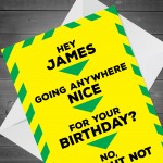 Funny Birthday Card For Him Her Warning Card Isolation Lockdown