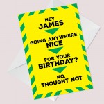 Funny Birthday Card For Him Her Warning Card Isolation Lockdown