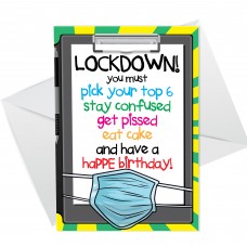 Funny Birthday Card For Men Women Lockdown Card For Him Her
