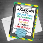 Funny Birthday Card For Men Women Lockdown Card For Him Her