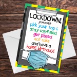 Funny Birthday Card For Men Women Lockdown Card For Him Her