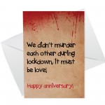 Anniversary Lockdown Card For Boyfriend Husband Wife Girlfriend