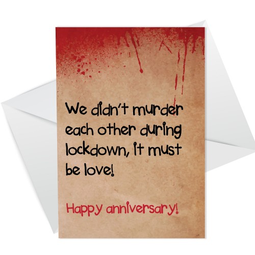 Anniversary Lockdown Card For Boyfriend Husband Wife Girlfriend