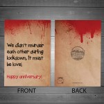 Anniversary Lockdown Card For Boyfriend Husband Wife Girlfriend
