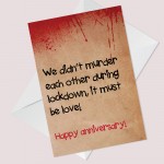 Anniversary Lockdown Card For Boyfriend Husband Wife Girlfriend