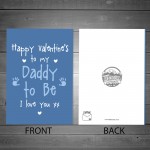 Valentines Day Card for Daddy To Be From Bump Daddy Babys 1st 