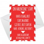 Funny Valentines Day Card Lockdown Warning Novelty Card