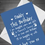 Cute Daddy to Be Birthday Card Love Baby Bump Poem For Daddy