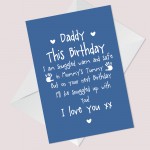 Cute Daddy to Be Birthday Card Love Baby Bump Poem For Daddy