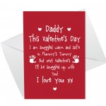 Cute Daddy to Be Valentines Card Love Baby Bump Poem For Daddy