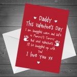 Cute Daddy to Be Valentines Card Love Baby Bump Poem For Daddy