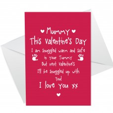 Cute Mummy to Be Valentines Card Love Baby Bump Poem