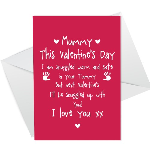 Cute Mummy to Be Valentines Card Love Baby Bump Poem