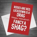 Funny Rude Valentines Day Lockdown Card For Girlfriend Wife