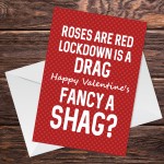 Funny Rude Valentines Day Lockdown Card For Girlfriend Wife