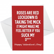 RUDE Valentines Day Card For Girlfriend Cheeky Naughty Humour
