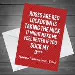 RUDE Valentines Day Card For Girlfriend Cheeky Naughty Humour