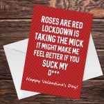 RUDE Valentines Day Card For Girlfriend Cheeky Naughty Humour
