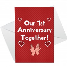 Our First 1st Anniversary Card For Him Her Boyfriend Girlfriend