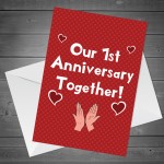 Our First 1st Anniversary Card For Him Her Boyfriend Girlfriend