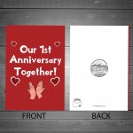Our First 1st Anniversary Card For Him Her Boyfriend Girlfriend