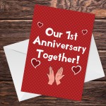 Our First 1st Anniversary Card For Him Her Boyfriend Girlfriend