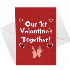 Our First 1st Valentines Card For Him Her Boyfriend Girlfriend