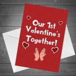 Our First 1st Valentines Card For Him Her Boyfriend Girlfriend
