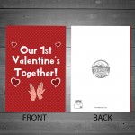Our First 1st Valentines Card For Him Her Boyfriend Girlfriend