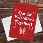 Our First 1st Valentines Card For Him Her Boyfriend Girlfriend