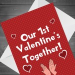 Our First 1st Valentines Card For Him Her Boyfriend Girlfriend