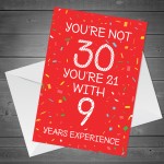 Quirky Funny 30th Birthday Card Novelty Friend Mum Dad Auntie