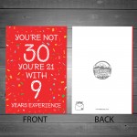 Quirky Funny 30th Birthday Card Novelty Friend Mum Dad Auntie