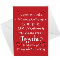 Stuff4 Cute Anniversary Card Wife Boyfriend Girlfriend - My